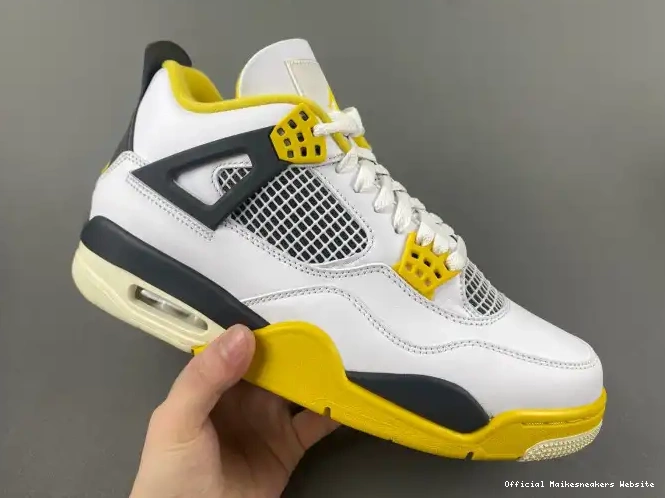 Official Maikesneakers Vivid WNNS 4 Jordan Air AQ9129-101 Sulfur 0329